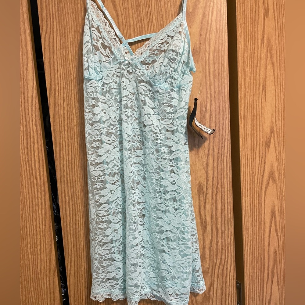 Mint green lingerie